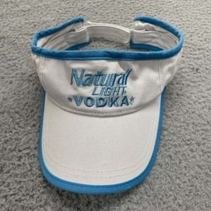 Natural Light Vodka Whiskey drinking adult beverage sun visor adjustable white